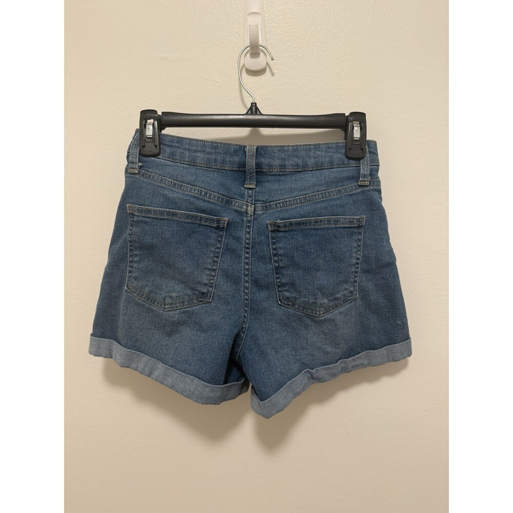 No Boundaries Women’s Xtra Small Size 5 Denim Shorts Cuffed Hem - Picture 4 of 5